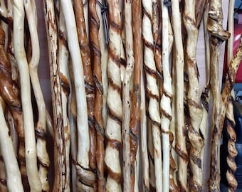 Naturally Twisted Walking Sticks / Staffs