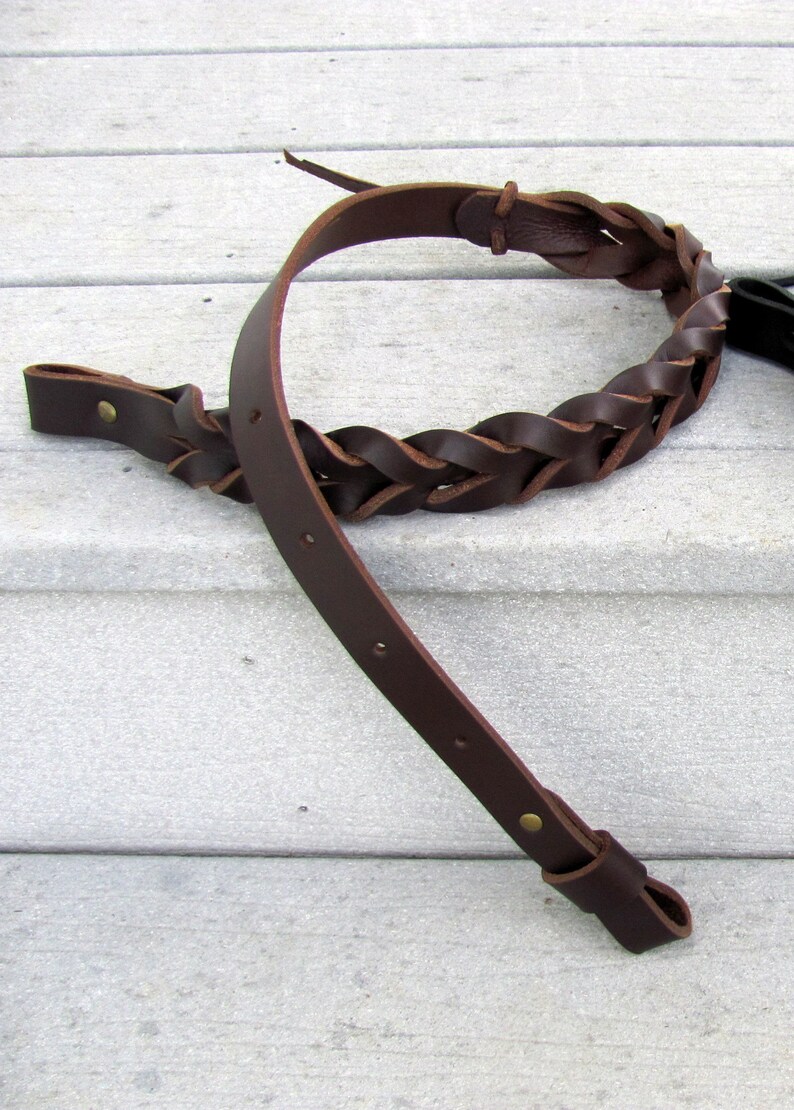 Braided Leather Rifle Sling Etsy