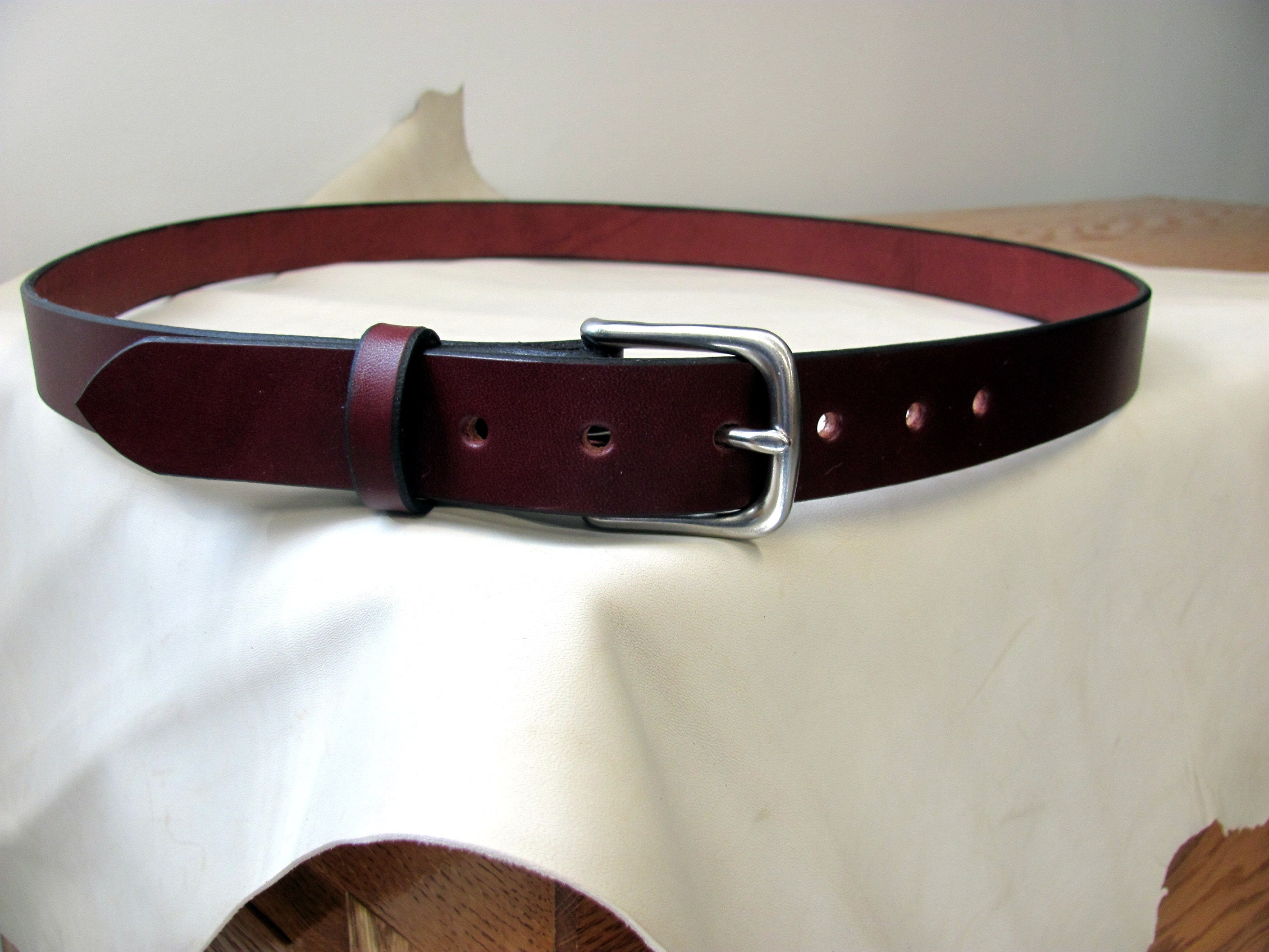 Simple Oxblood Dress Belt