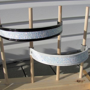 Weiss gesprenkelt / Glitzer / Bling Stirnband, Kappzaum, oder Brustband