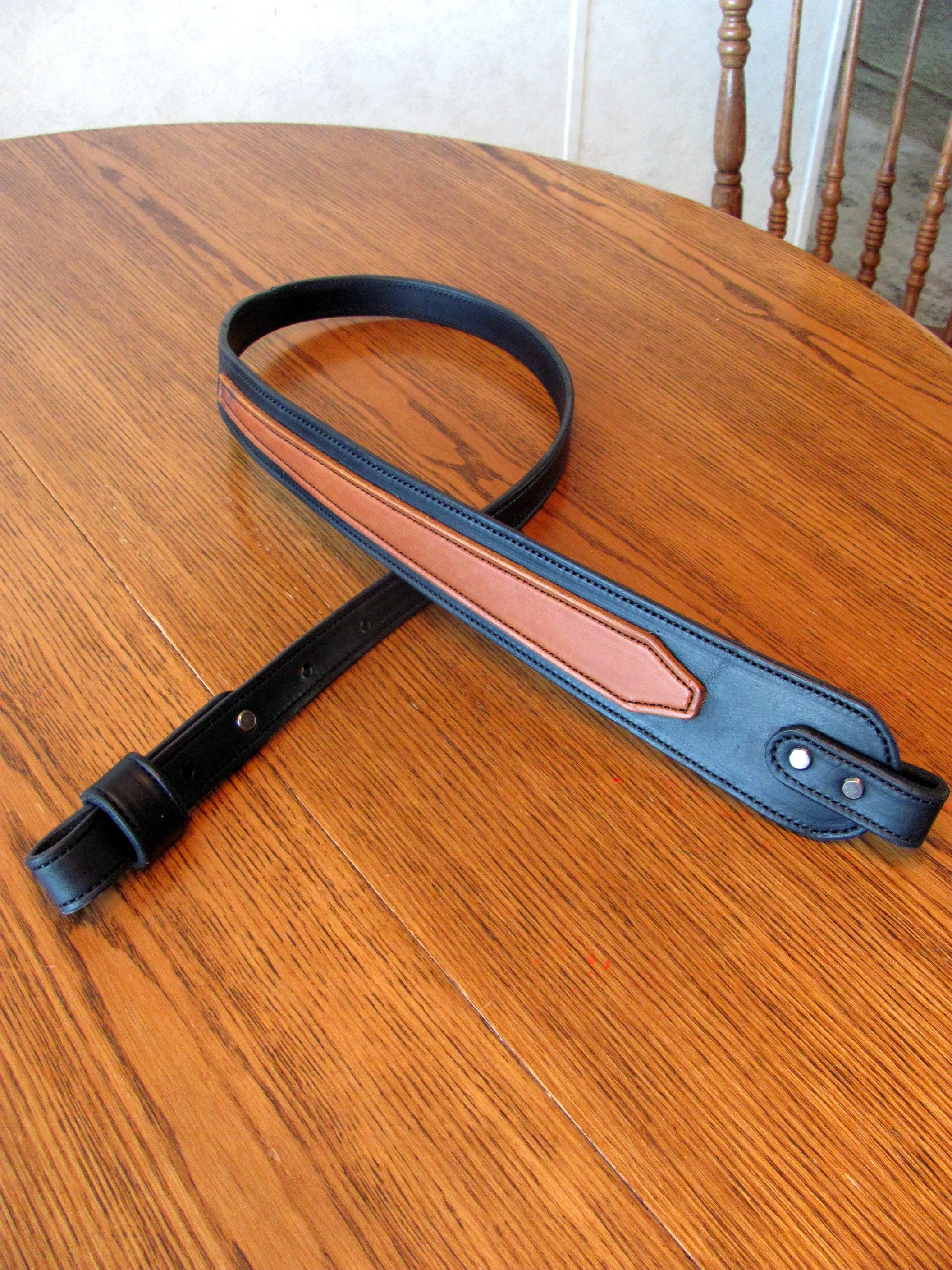 Two Tone Leather Rifle / Shotgun Sling Etsy