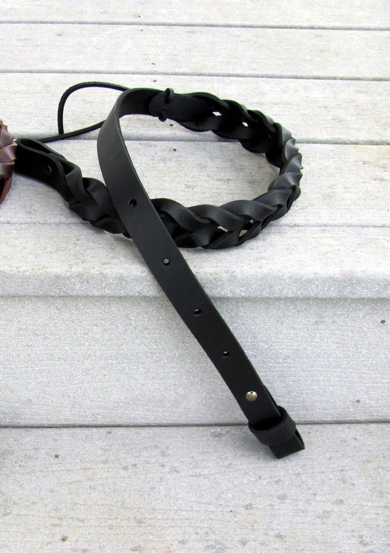 Braided Leather Rifle Sling Etsy