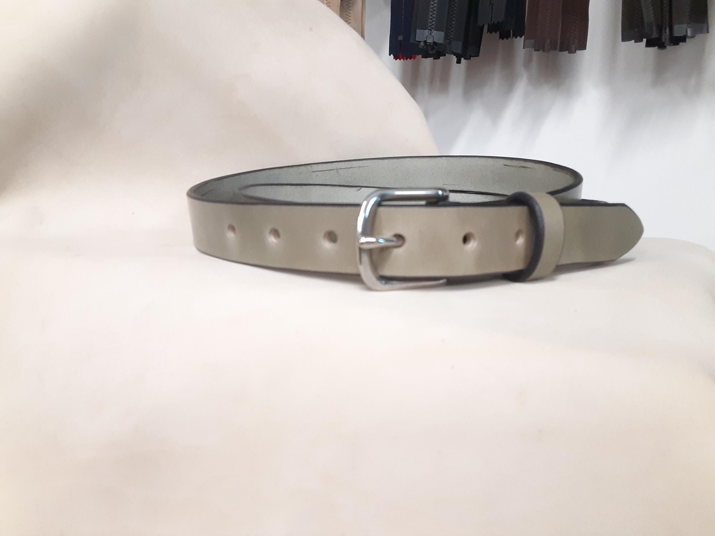 Handcrafted Gray Full-grain Harness Leather Belt - Etsy
