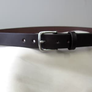 Handmade Dark / Havana Brown Leather Belt