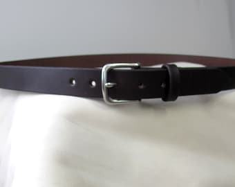 Handmade Dark / Havana Brown Leather Belt