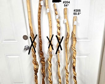 Unique Twisted Walking Sticks with Vines