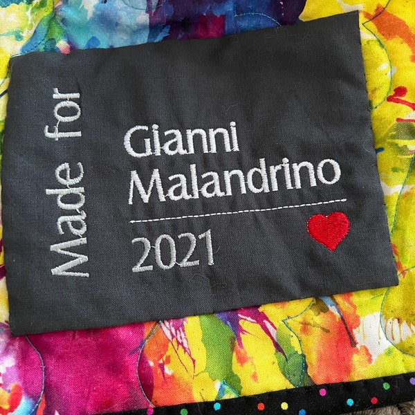 Embroidered Quilt Labels Etsy