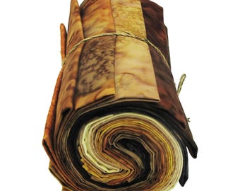 12 Fat Quarters from 1895s Batiks, Natural Colorway