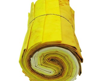 12 Fat Quarters from 1895s Batiks, Yellow Colorway