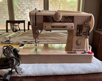 Singer 401a sewing machine cleaned and serviced Fair Condition SN NB557839