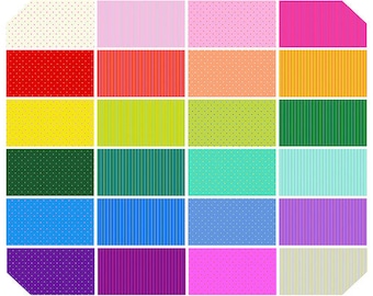 Tula Pink's True Colors - Tiny Coordinates, 24 Fat Quarters