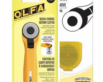 Olfa 28mm Quick Blade Change Rotary Cutter plus 5 additional blades