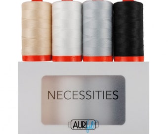 Aurifil Necessities Thread Collection 50wt 4 Large Spools
