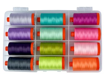 Aurifil Untamed Colletion 50wt + Neon by Tula Pink 12 1000m Spools