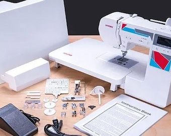 Janome MOD100Q Sewing Machine with Bonus Accessories for Quilters! Brand New!