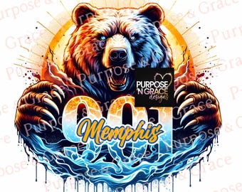 Memphis 901 PNG: Memphis Day Design (Digital Download)