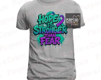 Hope Is Stronger Than Fear PNG | Sublimation and DTF Ready