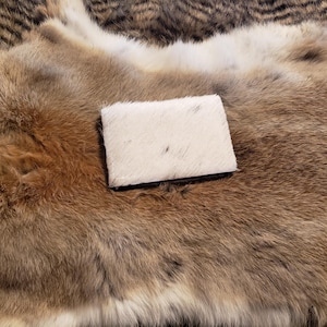 Mini White Hair on Hide Cowhide Card Wallet, Four Card Slots, Western Leather Wallet, Minimalist