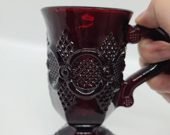 Gothic vintage victorian blood red glass mug