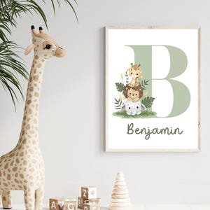 Name Safari Animals PRINTABLE|Safari Nursery Wall Art|DIGITAL DOWNLOAD|Printable Safari wall art for child&#39;s room|giraffe elephant lion sign