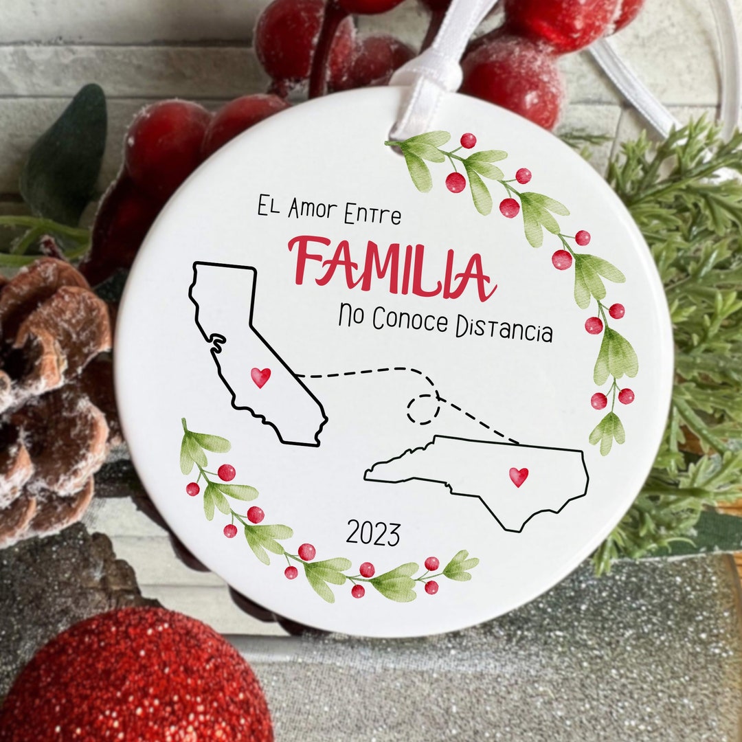 Love Between Family Ornament in Spanish El Amor Entre Familia No Conoce
