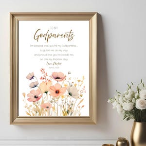 Godparents Thank You Gift|Godparents PRINTABLE|Godmother gift|DIGITAL DOWNLOAD|Custom Godparents gift|Gift from Godson|from Goddaughter