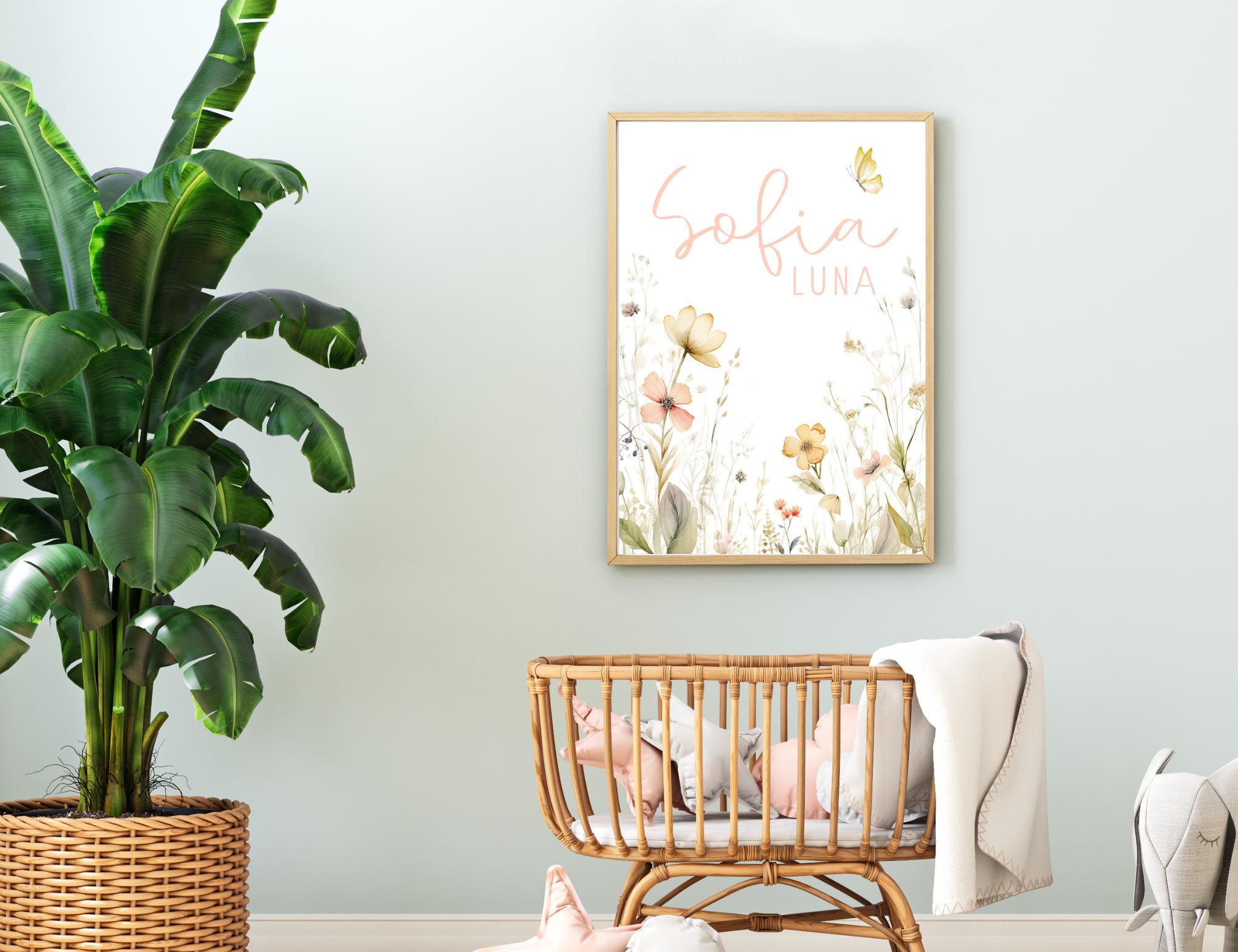 Wildflowers Nursery Print|personalized Girl Gift|wildflowers Nursery ...