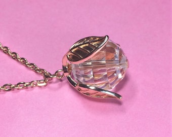 Rose gold and Swarovski crystal pendant