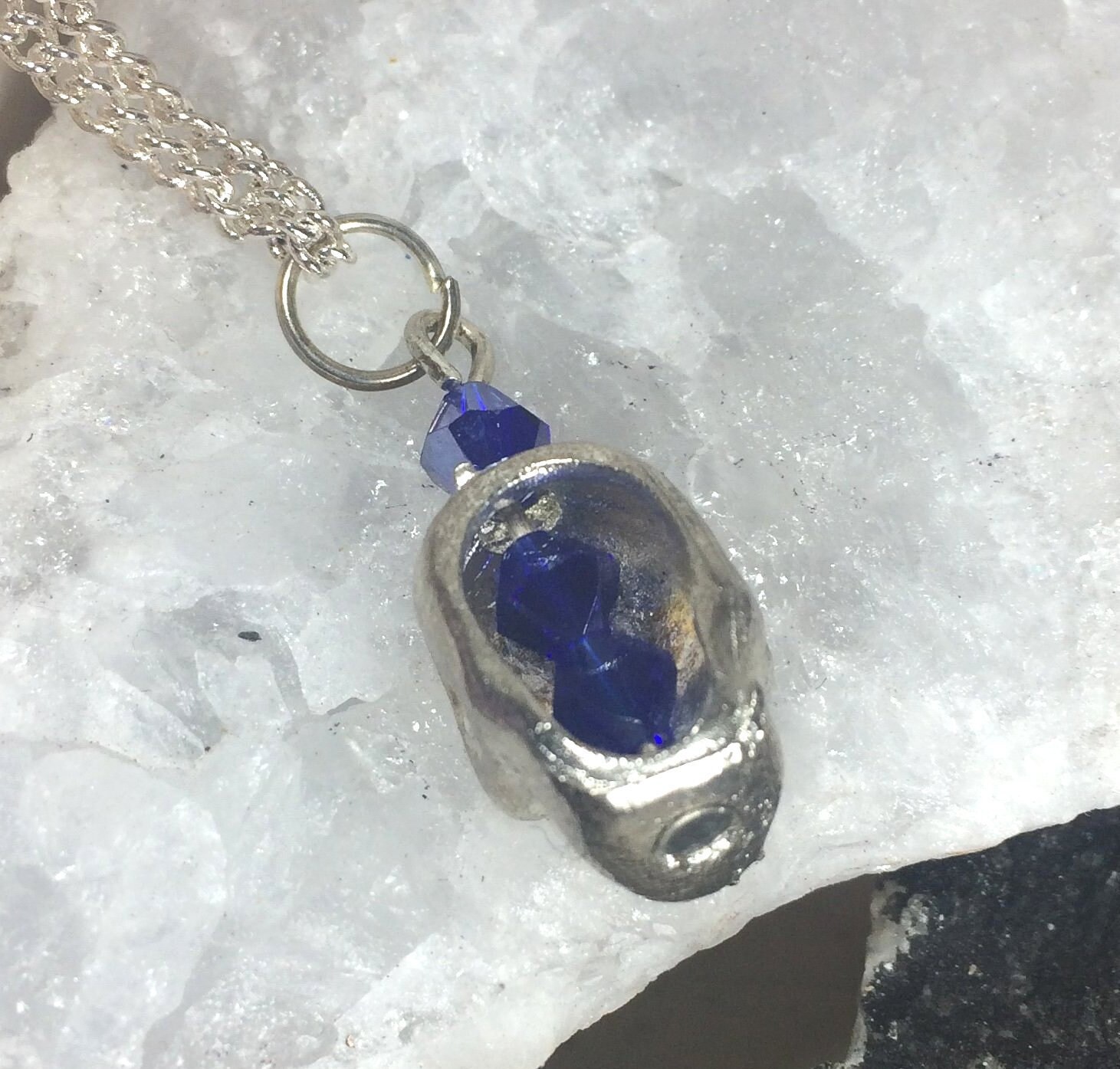 Orecchini TESCHIO in argento sterling massiccio 925/Gioielli