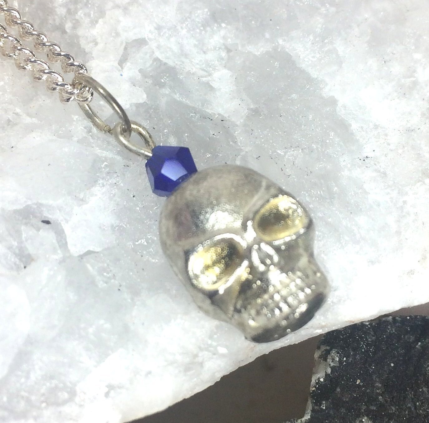 Orecchini da donna in argento sterling 925, con teschio, gotico, per Halloween, regalo per uomo e donna, Argento sterling