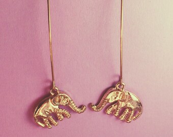 Elephant threader earrings