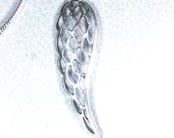 Antik silveränglavingehänge med ormkedja i sterlingsilver