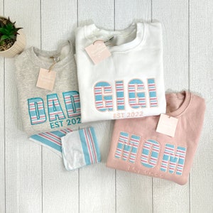 Embroidered Keepsake Sweatshirt| Baby outfit applique | MAMA Sweatshirt| Hospital blanket applique sweatshirt|