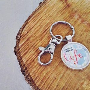 Choose Life Keychain - Soporte Prolife Soporte Llavero Soporte ProLife Elige Life ProLife Joyas Pro Life Jewelry Stand up for life