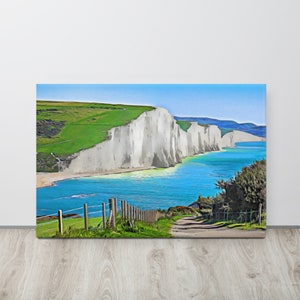 Seven Sisters, East Sussex, England Canvas Print - Choice of Sizes, FREE UK POSTAGE, Quality Canvas Print