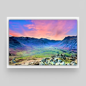 Cumbria, England Travel Print, Choice of Sizes, FREE UK POSTAGE, Quality Print