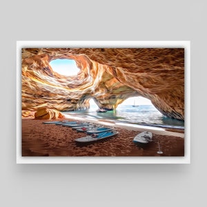 Portugal Travel Print, Benagil Cave, Algarve Poster, Choice of Sizes, FREE UK POSTAGE, Quality Print