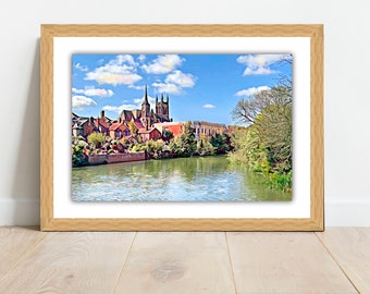 Leamington Spa, Warwickshire Framed Print, Choice of Size, Choice of Frame and FREE UK SHIPPING