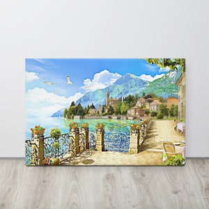Lake Como, Italy Canvas Print - Choice of Sizes, FREE UK POSTAGE, Quality Canvas Print