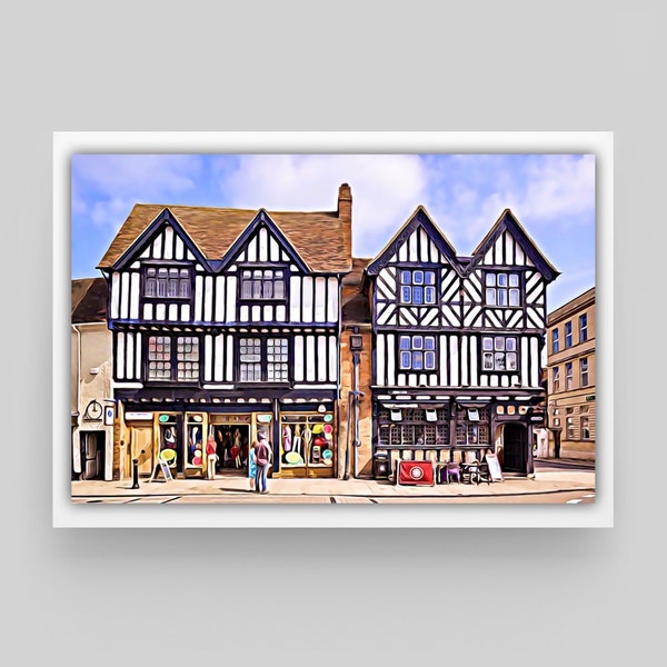 Stratford upon Avon, Warwickshire, England Travel Print, Choice of Sizes, FREE UK POSTAGE, Quality Print