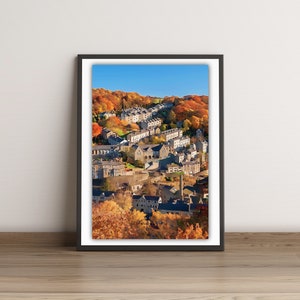 Hebden Bridge, West Yorkshire, England Travel Print, Choice of Sizes, FREE UK POSTAGE, Quality Print