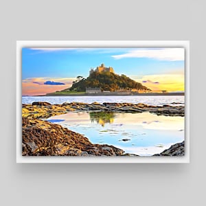 St. Michael&#39;s Mount, Cornwall, England Travel Print, Choice of Sizes, FREE UK POSTAGE, Quality Print