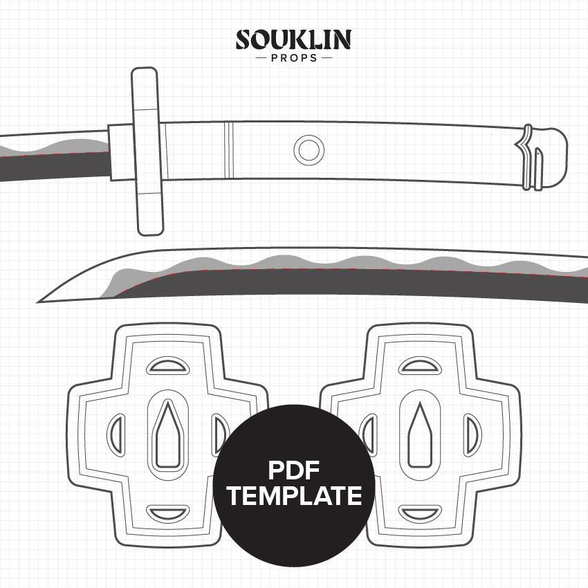 One Piece - Roronoa Zoro's Yubashiri - PROP BLUEPRINT & PATTERN - Etsy