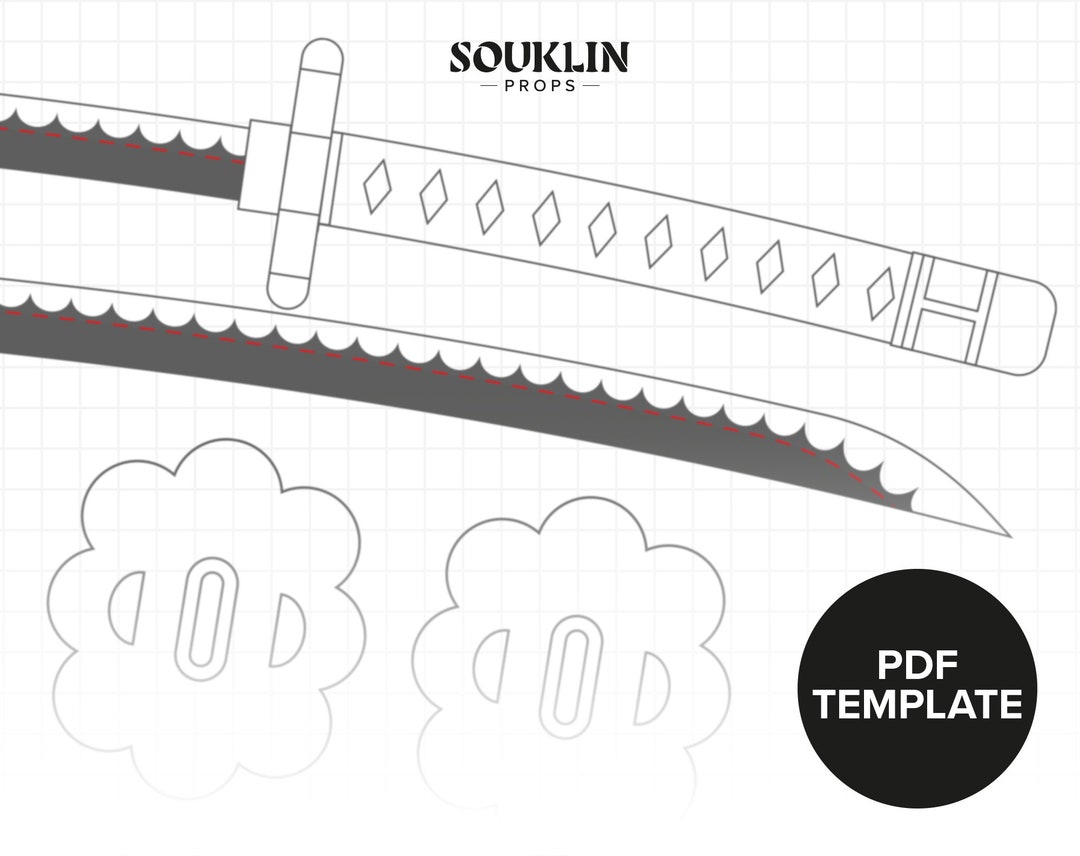 One Piece Roronoa Zoro's Shusui PROP PATTERN / TEMPLATE Etsy