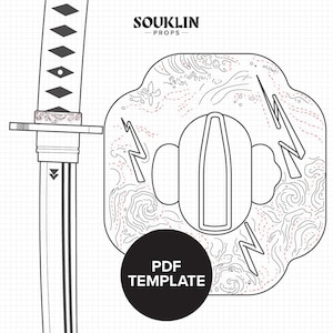 Ghost of Tsushima - Jin Sakai Katana and Tanto - PROP BLUEPRINT & PATTERN