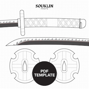 One Piece - Roronoa Zoro's Sandai Kitetsu - PROP BLUEPRINT & PATTERN