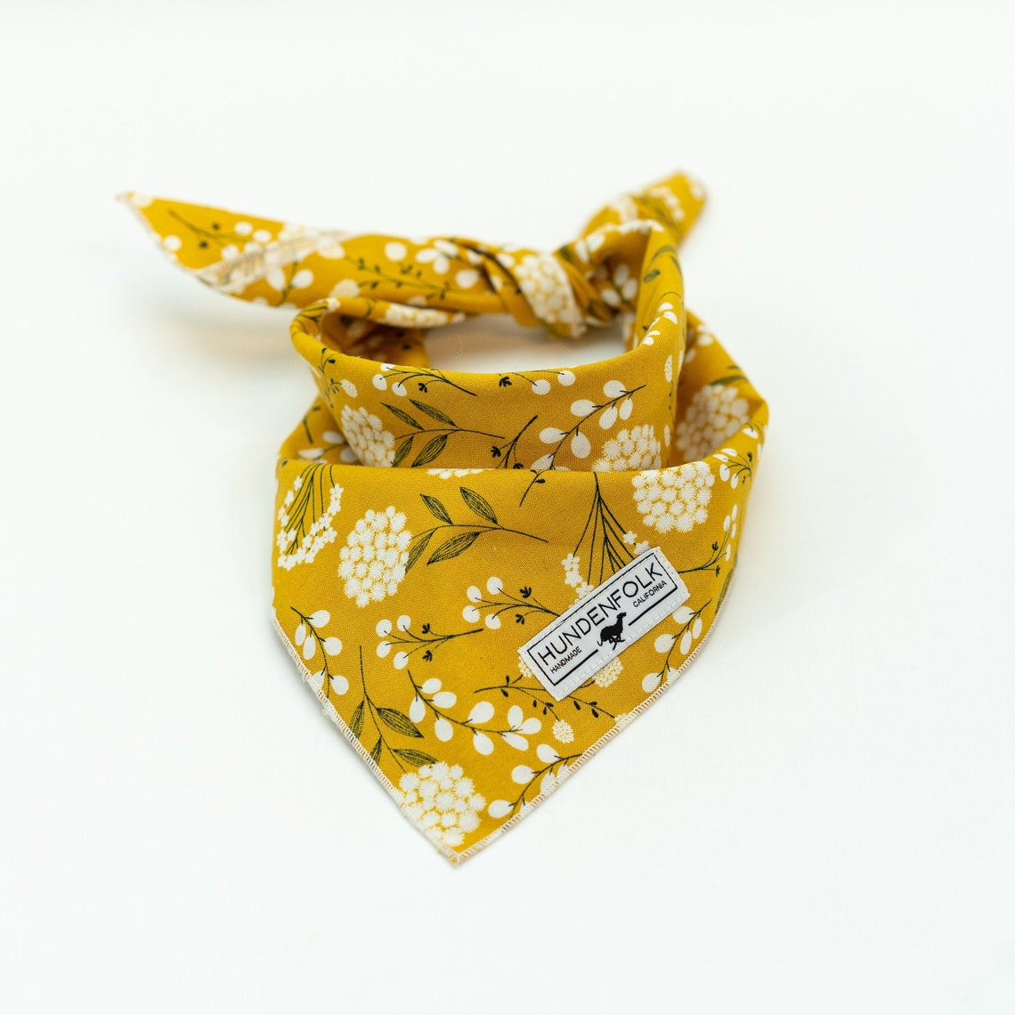 Dog Bandana/ Yellow Floral Dog Bandana/ Spring/ Floral Print/ Etsy