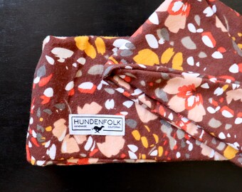 Rust Floral Dog Scarf