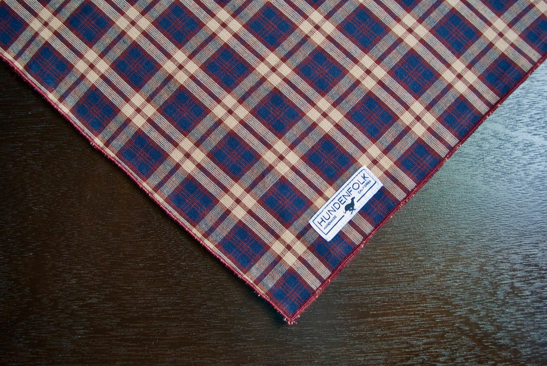 Dog Bandana/ Flannel Print Dog Bandana/ Tartan Dog Bandana/ Dog Clothes