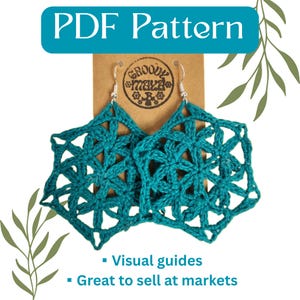 PDF Crochet Pattern: Intricate Earrings